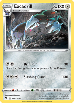 Excadrill (122/185) [Sword & Shield: Vivid Voltage] | Deep Dive Games St. Marys