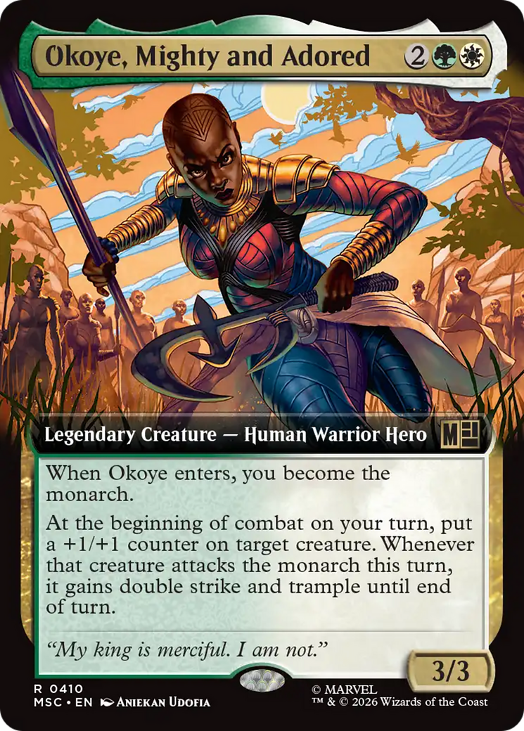 Okoye, Mighty and Adored (Extended Art) [Marvel Super Heroes Commander] | Deep Dive Games St. Marys
