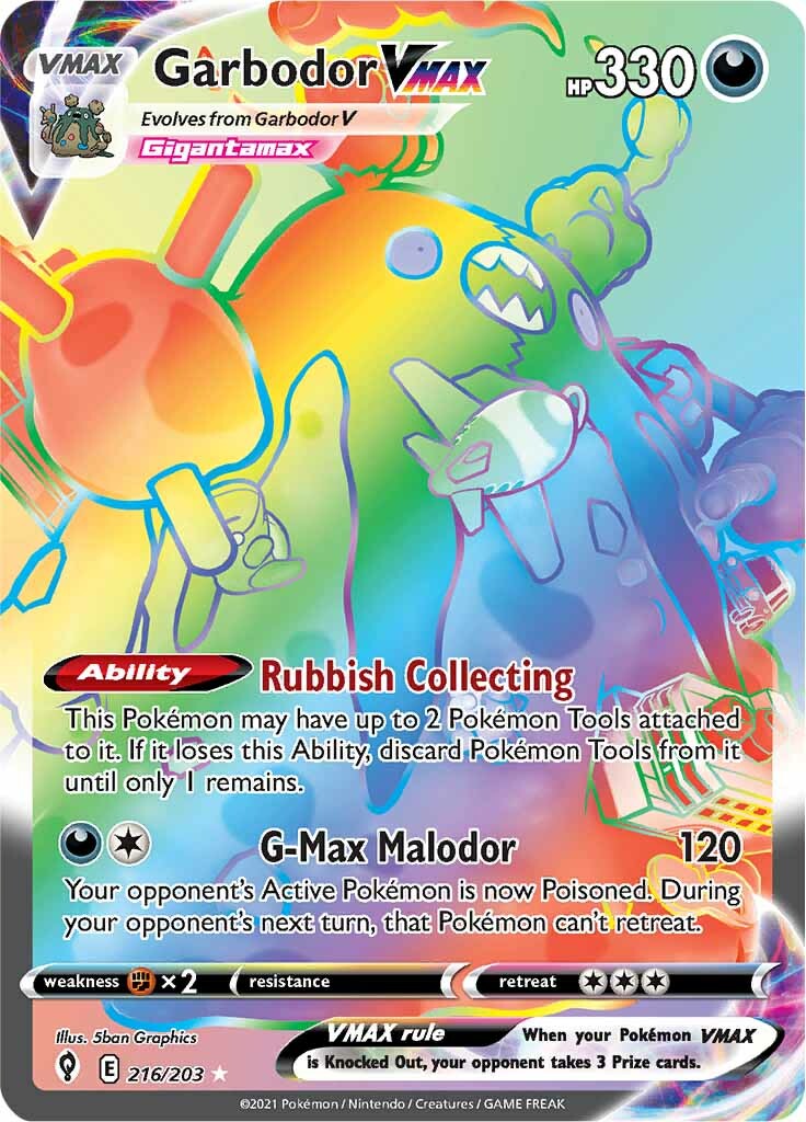 Garbodor VMAX (216/203) [Sword & Shield: Evolving Skies] | Deep Dive Games St. Marys