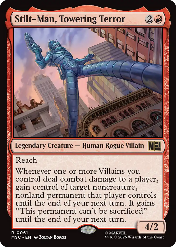 Stilt-Man, Towering Terror (Surge Foil) [Marvel Super Heroes Commander] | Deep Dive Games St. Marys