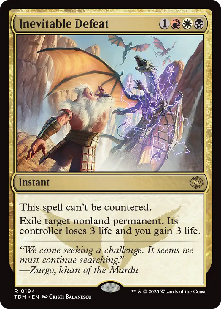 Inevitable Defeat [Tarkir: Dragonstorm] | Deep Dive Games St. Marys