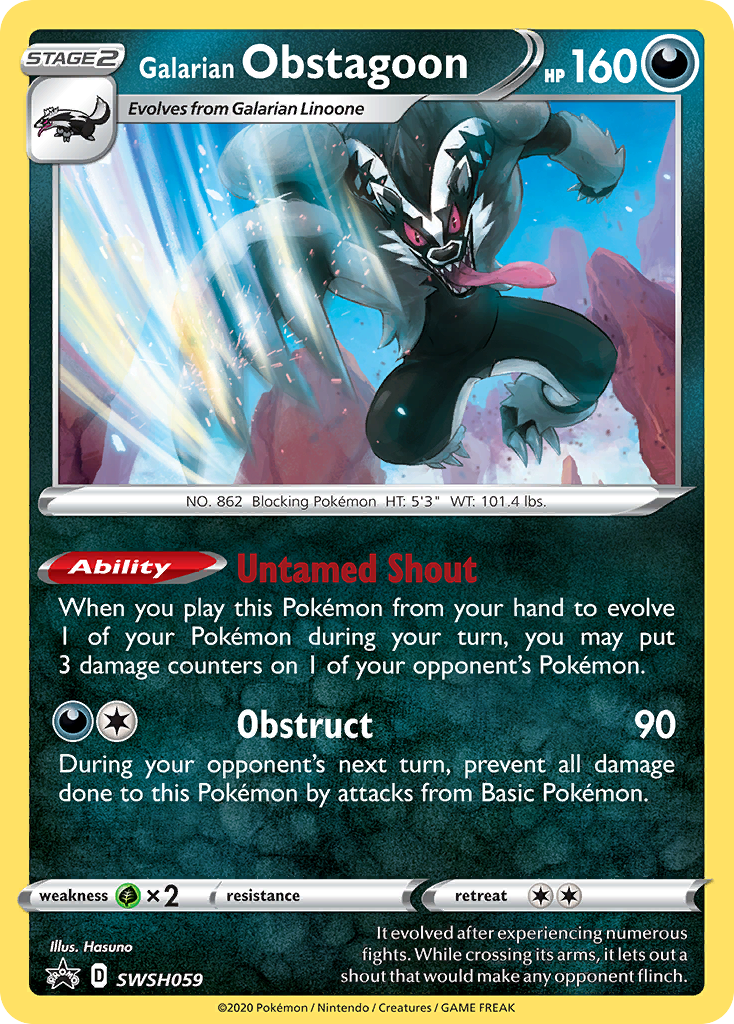 Galarian Obstagoon (SWSH059) [Sword & Shield: Black Star Promos] | Deep Dive Games St. Marys