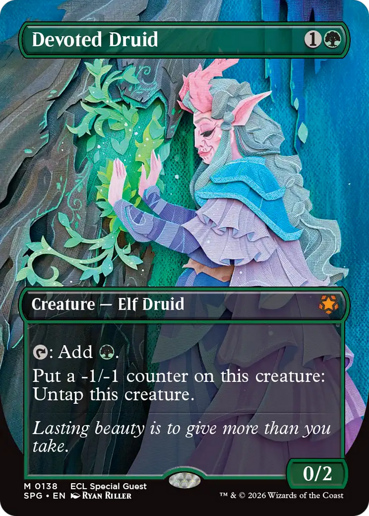 Devoted Druid (Borderless) [Lorwyn Eclipsed Special Guests] | Deep Dive Games St. Marys
