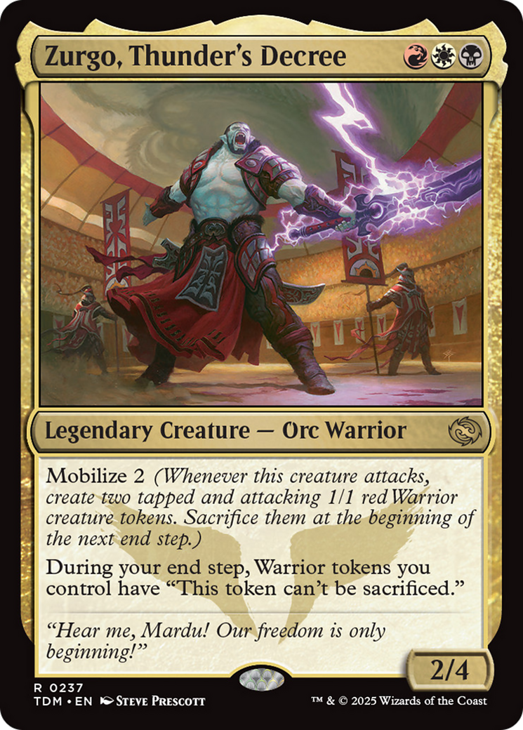 Zurgo, Thunder's Decree [Tarkir: Dragonstorm] | Deep Dive Games St. Marys
