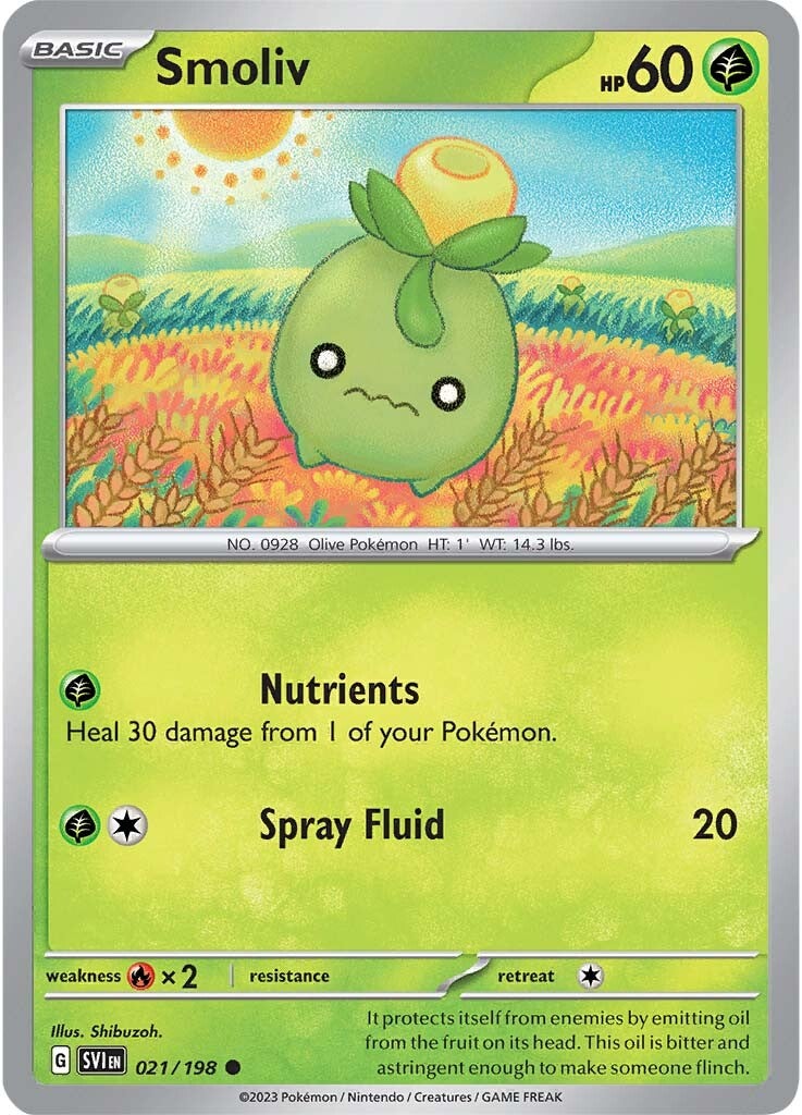 Smoliv (021/198) [Scarlet & Violet: Base Set] | Deep Dive Games St. Marys