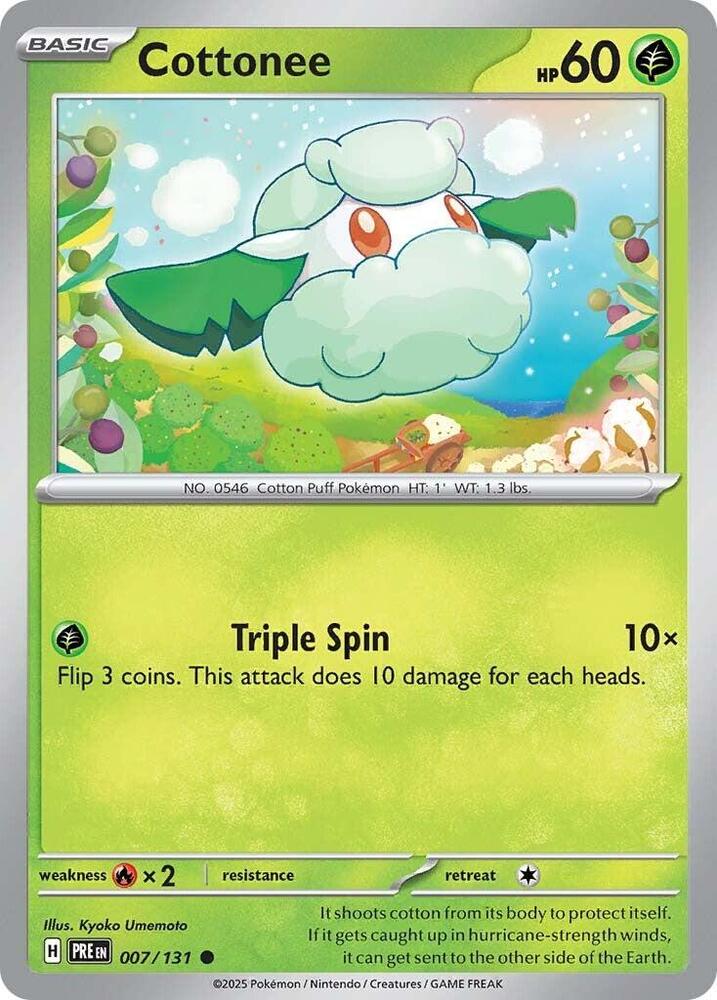 Cottonee (007/131) [Scarlet & Violet: Prismatic Evolutions] | Deep Dive Games St. Marys