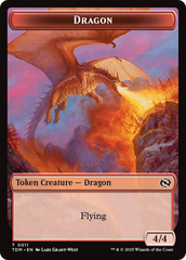 Reliquary Dragon // Dragon (0011) Double-Sided Token [Tarkir: Dragonstorm Tokens] | Deep Dive Games St. Marys