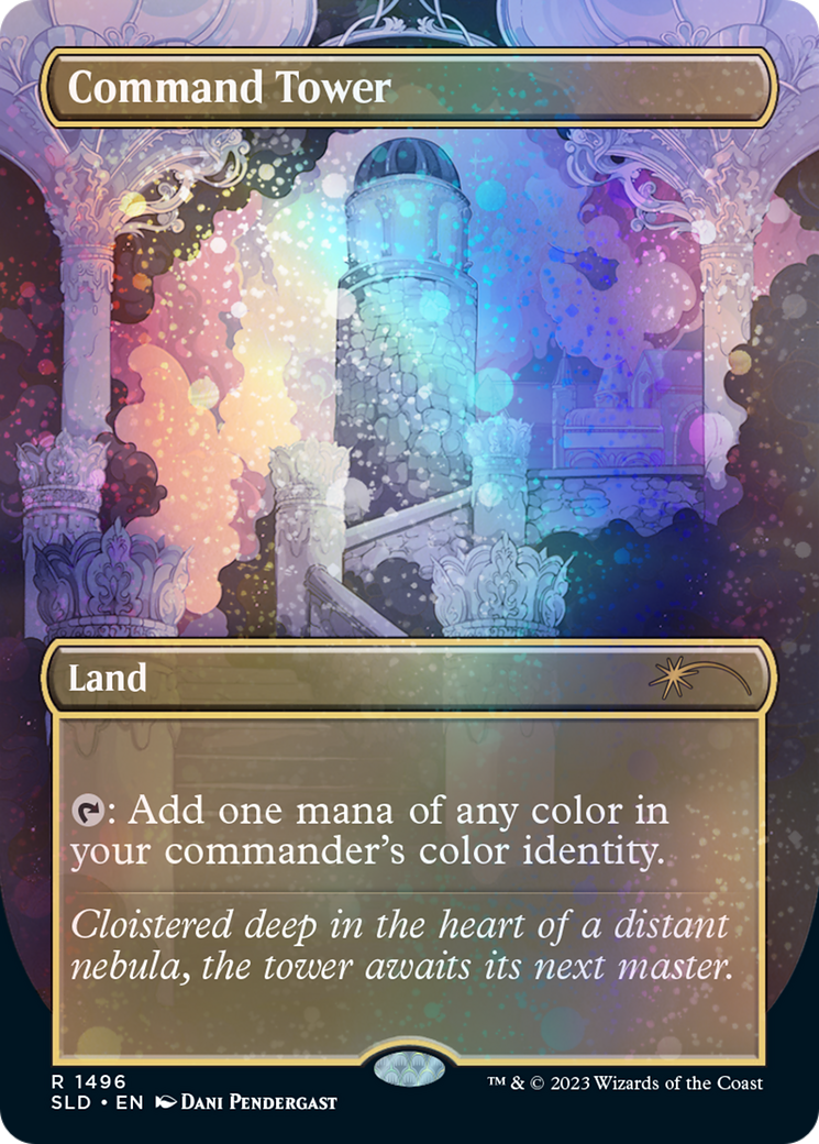 Command Tower (1697) (Rainbow Foil) [Secret Lair: Sheldon's Spellbook] | Deep Dive Games St. Marys