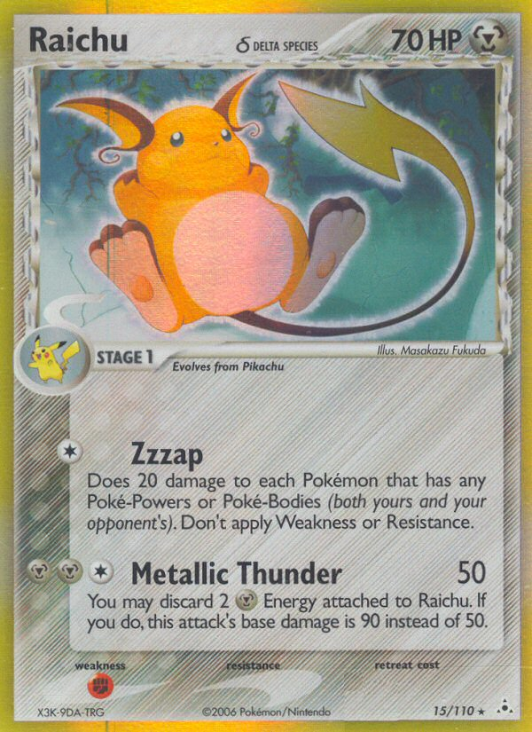 Raichu (15/110) (Delta Species) [EX: Holon Phantoms] | Deep Dive Games St. Marys