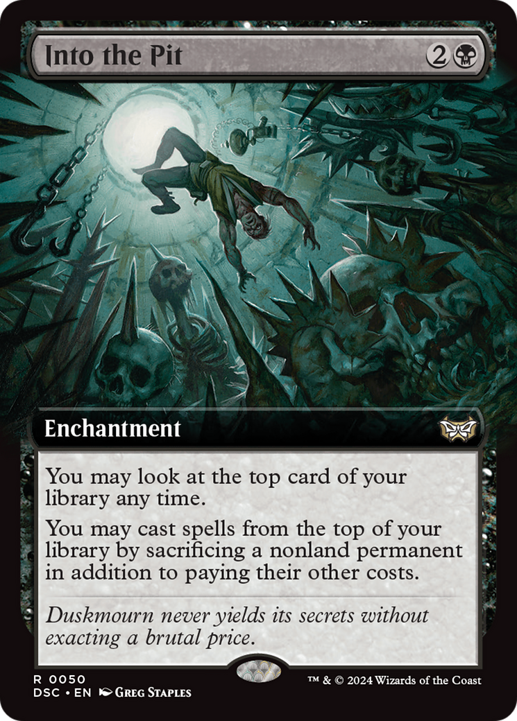 Into the Pit (Extended Art) [Duskmourn: House of Horror Commander] | Deep Dive Games St. Marys