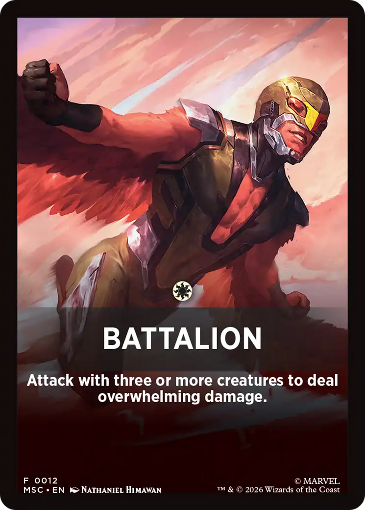 Battalion Theme Card [Marvel Super Heroes Commander] | Deep Dive Games St. Marys