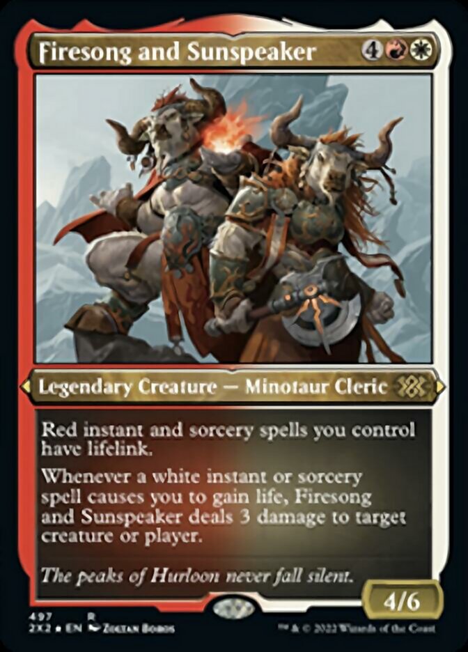 Firesong and Sunspeaker (Foil Etched) [Double Masters 2022] | Deep Dive Games St. Marys