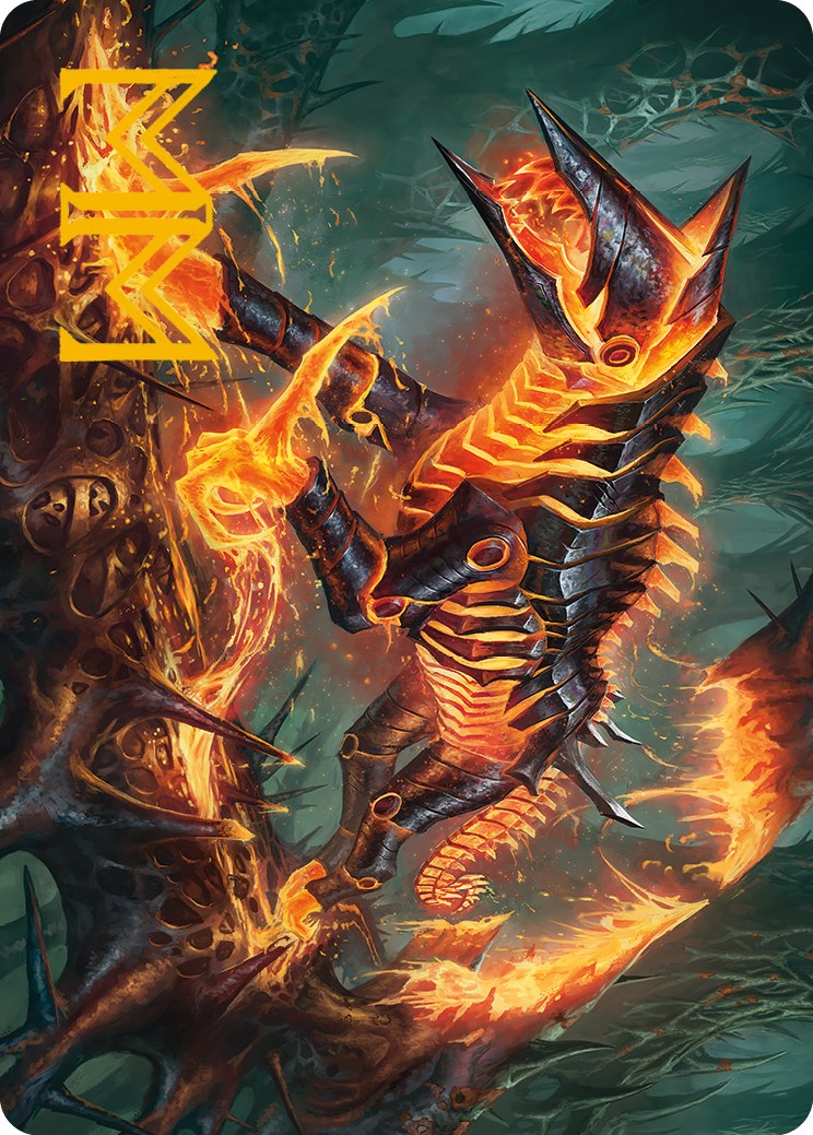 Kuldotha Cackler Art Card (Gold-Stamped Signature) [Phyrexia: All Will Be One Art Series] | Deep Dive Games St. Marys
