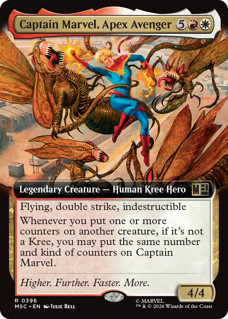 Captain Marvel, Apex Avenger (Extended Art) [Marvel Super Heroes Commander] | Deep Dive Games St. Marys