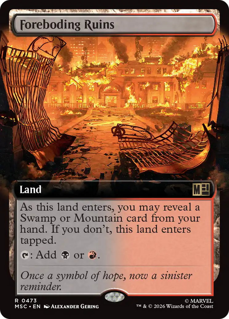 Foreboding Ruins (Extended Art) [Marvel Super Heroes Commander] | Deep Dive Games St. Marys