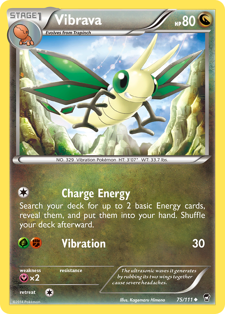 Vibrava (75/111) [XY: Furious Fists] | Deep Dive Games St. Marys