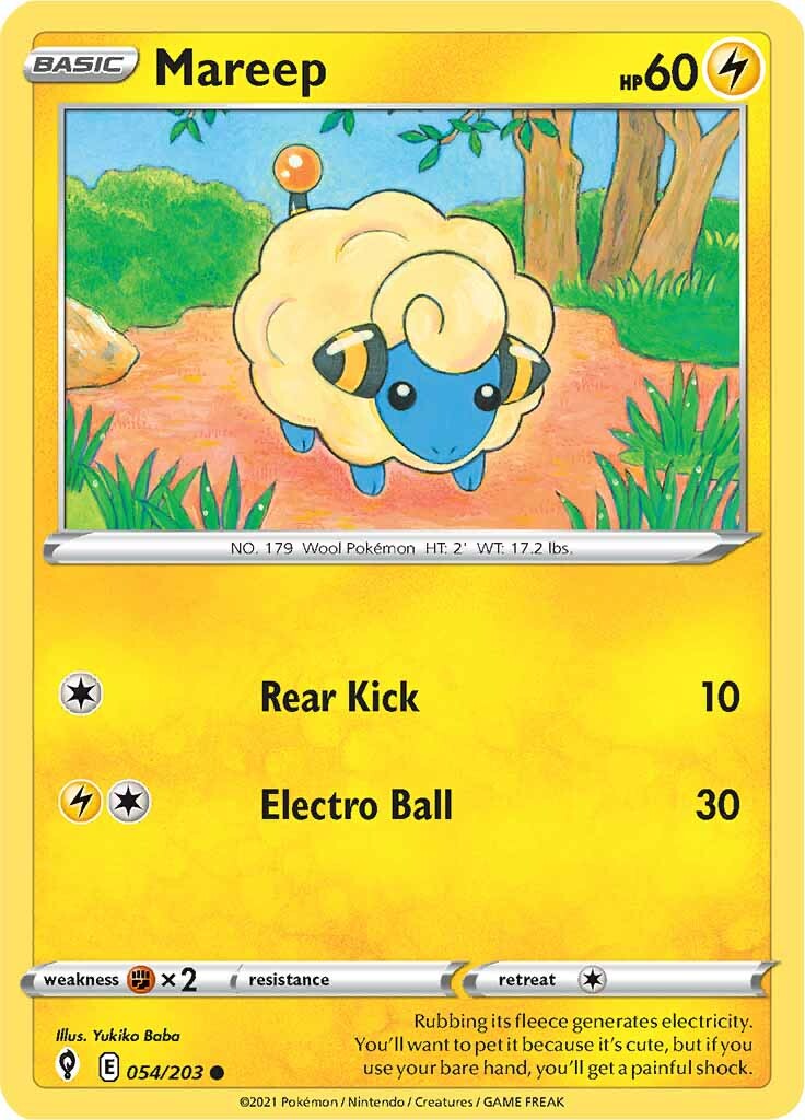 Mareep (054/203) [Sword & Shield: Evolving Skies] | Deep Dive Games St. Marys