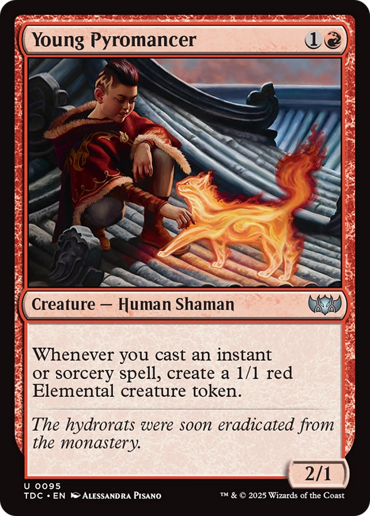 Young Pyromancer [Tarkir: Dragonstorm Commander] | Deep Dive Games St. Marys