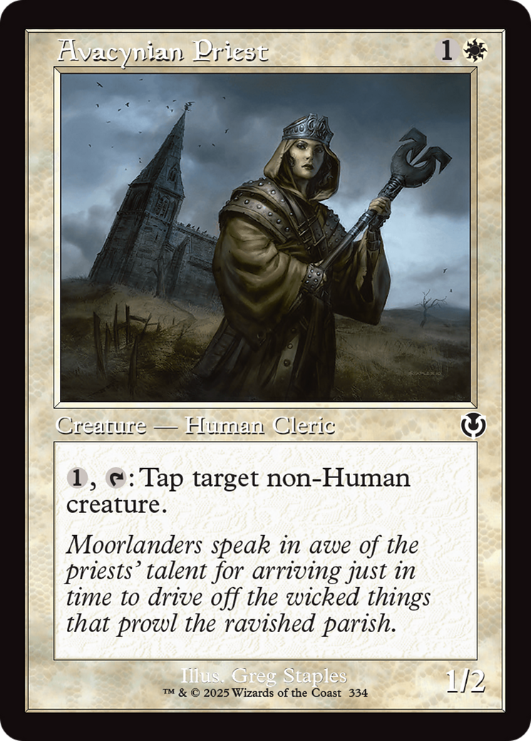 Avacynian Priest (Retro Frame) [Innistrad Remastered] | Deep Dive Games St. Marys