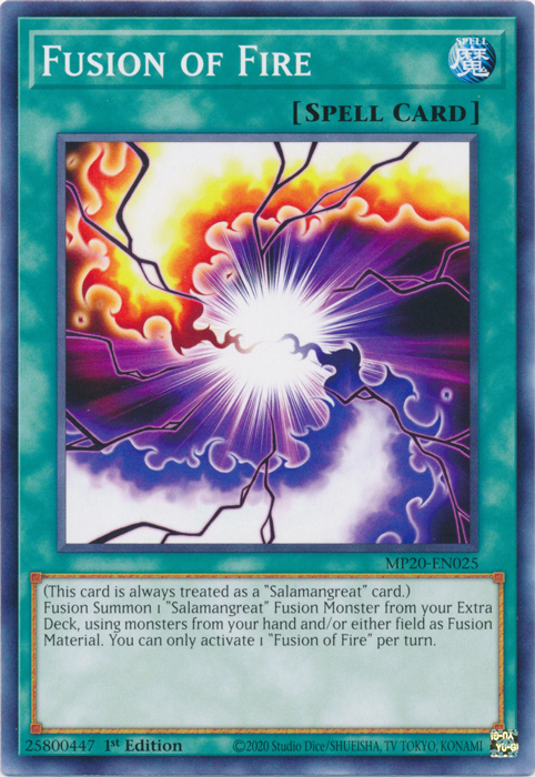 Fusion of Fire [MP20-EN025] Common | Deep Dive Games St. Marys
