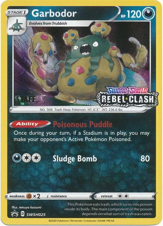 Garbodor (SWSH025) (Staff Prerelease Promo) [Sword & Shield: Black Star Promos] | Deep Dive Games St. Marys