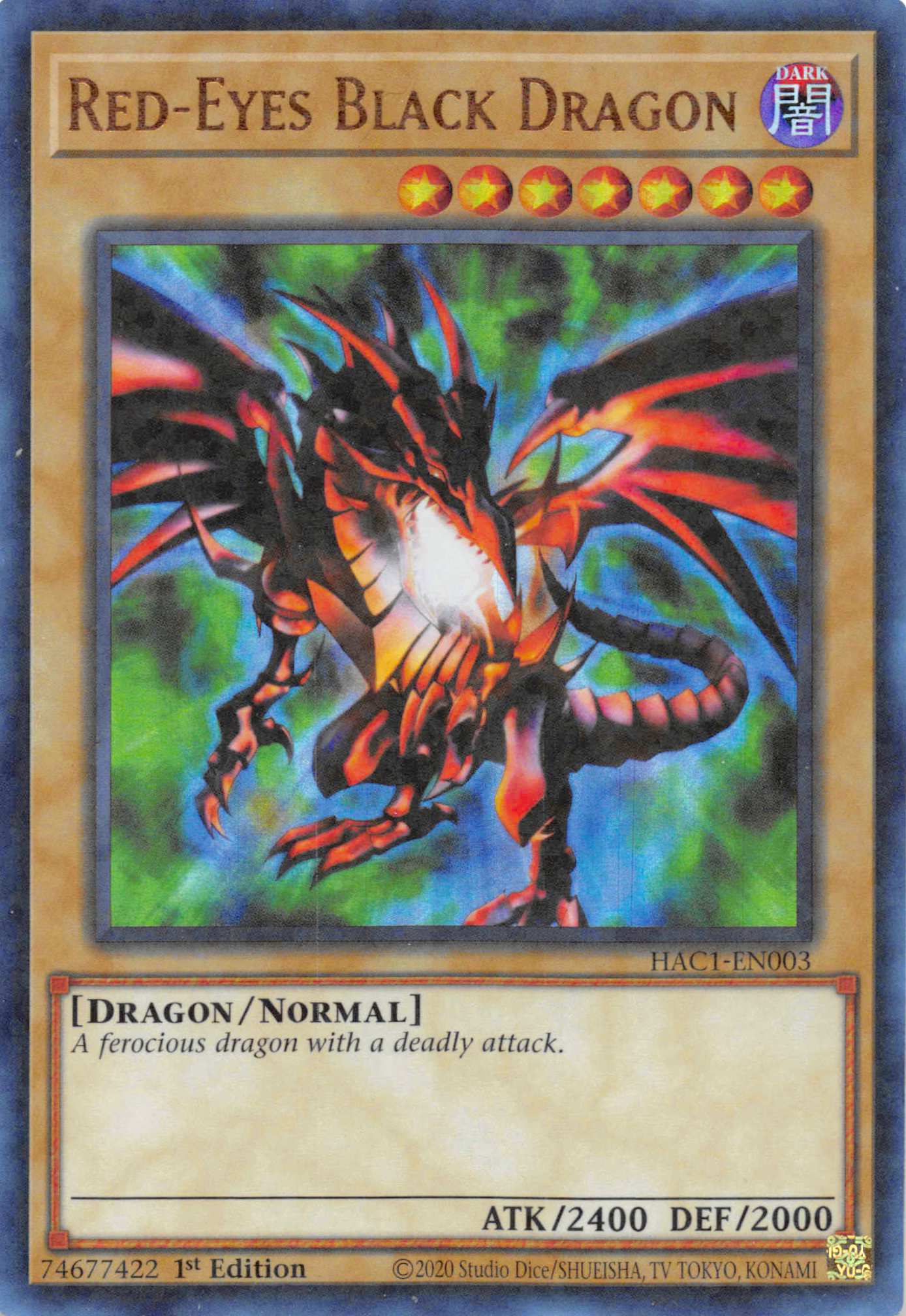 Red-Eyes Black Dragon (Duel Terminal) [HAC1-EN003] Parallel Rare | Deep Dive Games St. Marys