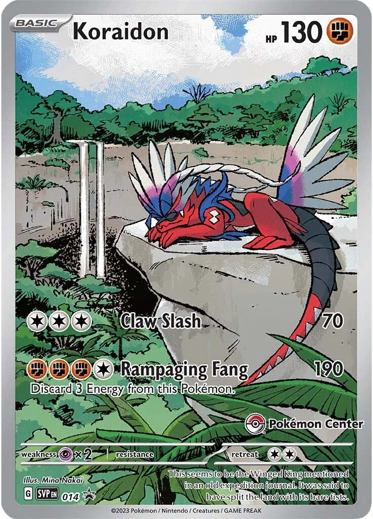 Koraidon (014) (Pokemon Center Exclusive) [Scarlet & Violet: Black Star Promos] | Deep Dive Games St. Marys