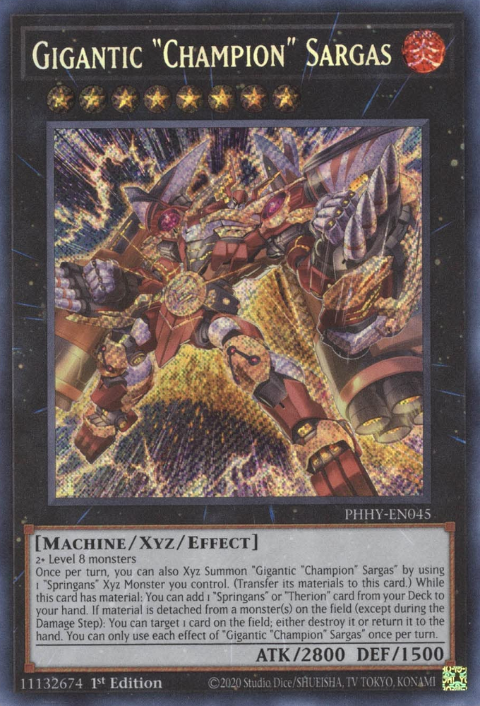Gigantic "Champion" Sargas [PHHY-EN045] Secret Rare | Deep Dive Games St. Marys