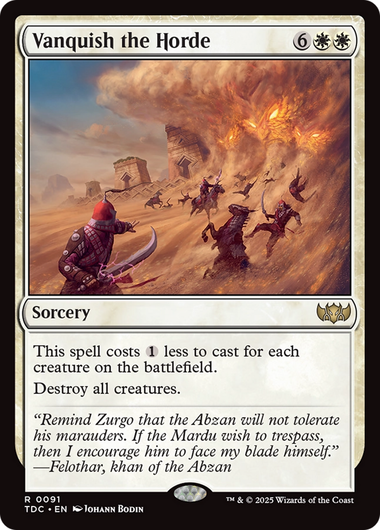 Vanquish the Horde [Tarkir: Dragonstorm Commander] | Deep Dive Games St. Marys