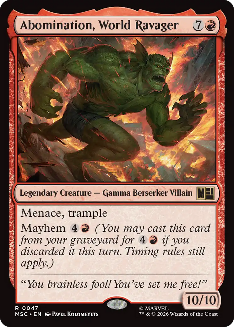 Abomination, World Ravager (Surge Foil) [Marvel Super Heroes Commander] | Deep Dive Games St. Marys