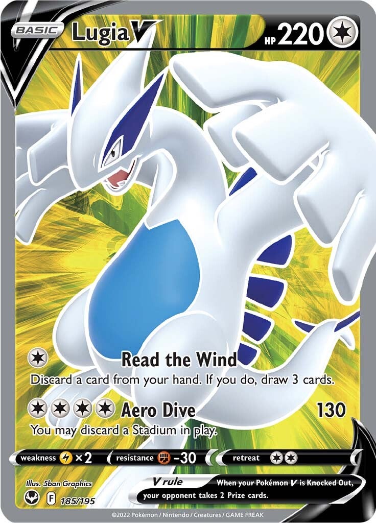 Lugia V (185/195) [Sword & Shield: Silver Tempest] | Deep Dive Games St. Marys