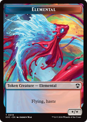 Dragon Illusion // Elemental (0019) Double-Sided Token [Secrets of Strixhaven Commander Tokens] | Deep Dive Games St. Marys