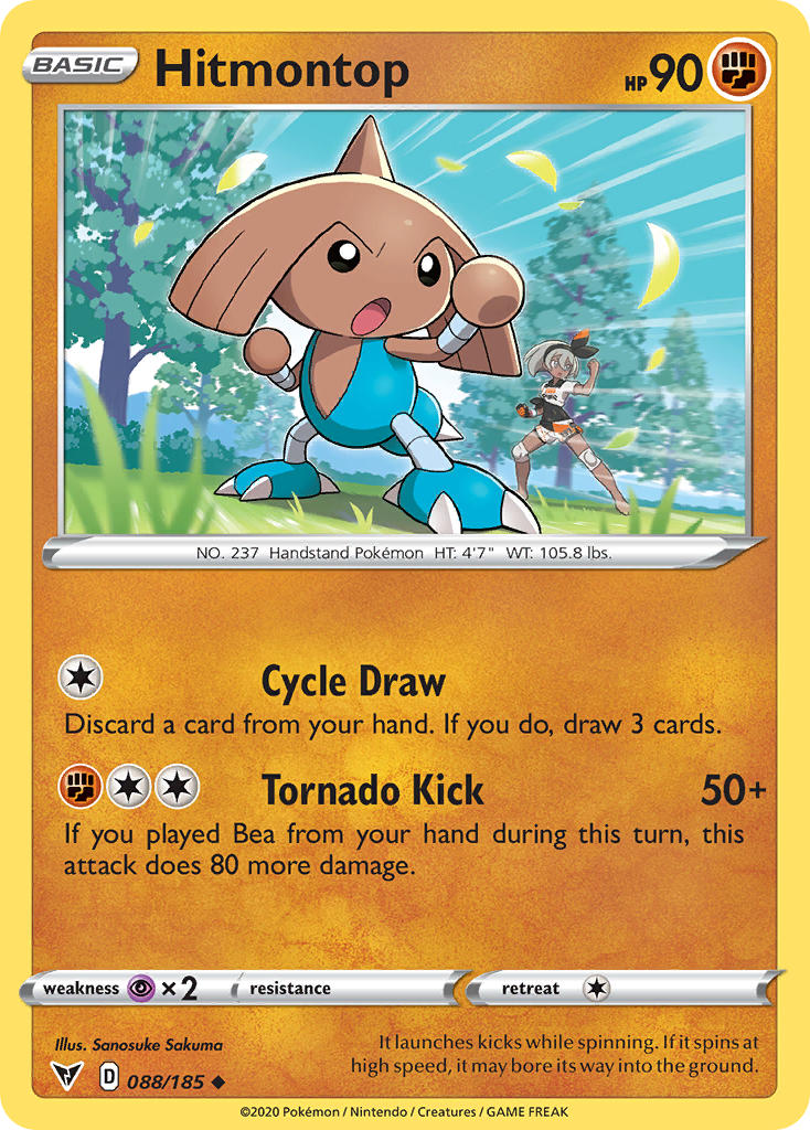 Hitmontop (088/185) [Sword & Shield: Vivid Voltage] | Deep Dive Games St. Marys