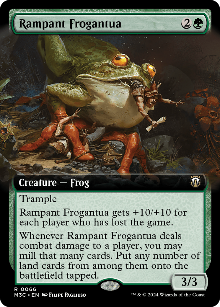 Rampant Frogantua (Extended Art) (Ripple Foil) [Modern Horizons 3 Commander] | Deep Dive Games St. Marys