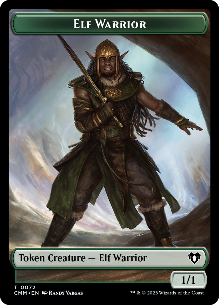 Elf Warrior // Cleric Double-Sided Token [Commander Masters Tokens] | Deep Dive Games St. Marys