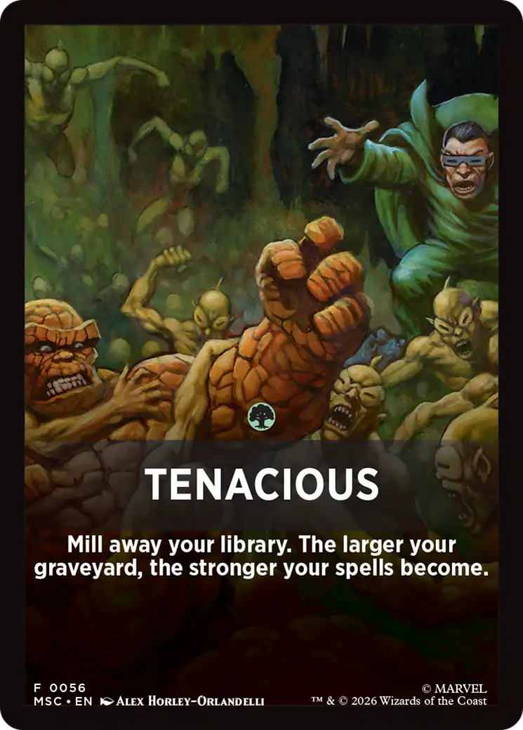 Tenacious Theme Card [Marvel Super Heroes Commander] | Deep Dive Games St. Marys