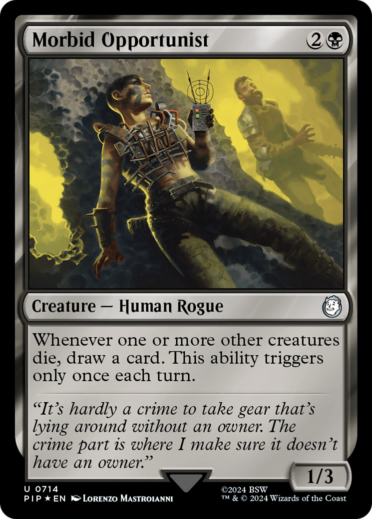 Morbid Opportunist (Surge Foil) [Fallout] | Deep Dive Games St. Marys