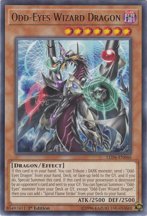 Odd-Eyes Wizard Dragon [LED6-EN046] Rare | Deep Dive Games St. Marys
