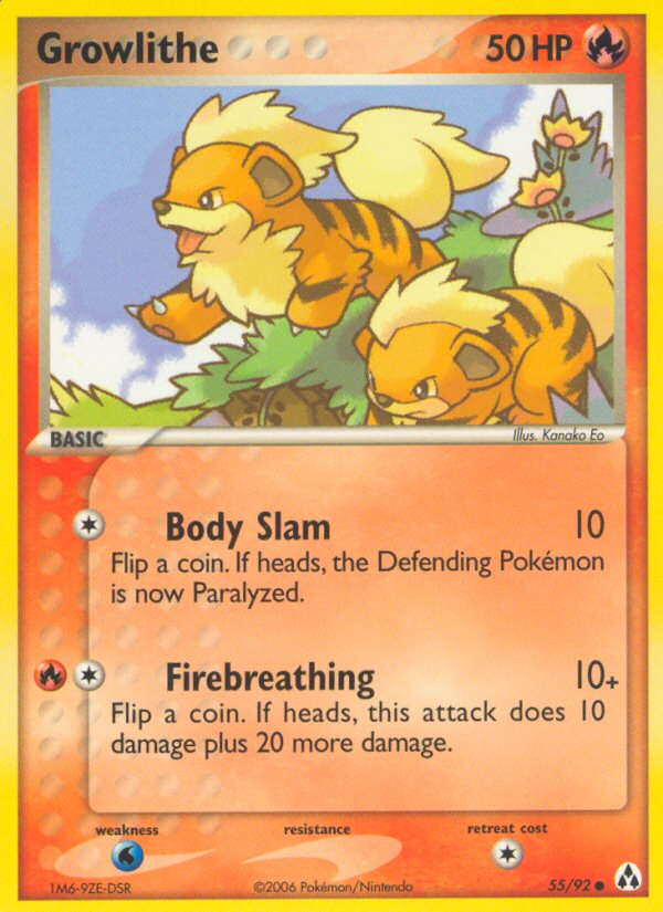 Growlithe (55/92) [EX: Legend Maker] | Deep Dive Games St. Marys