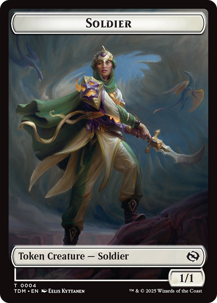 Soldier (0004) // Soldier (0005) Double-Sided Token [Tarkir: Dragonstorm Tokens] | Deep Dive Games St. Marys