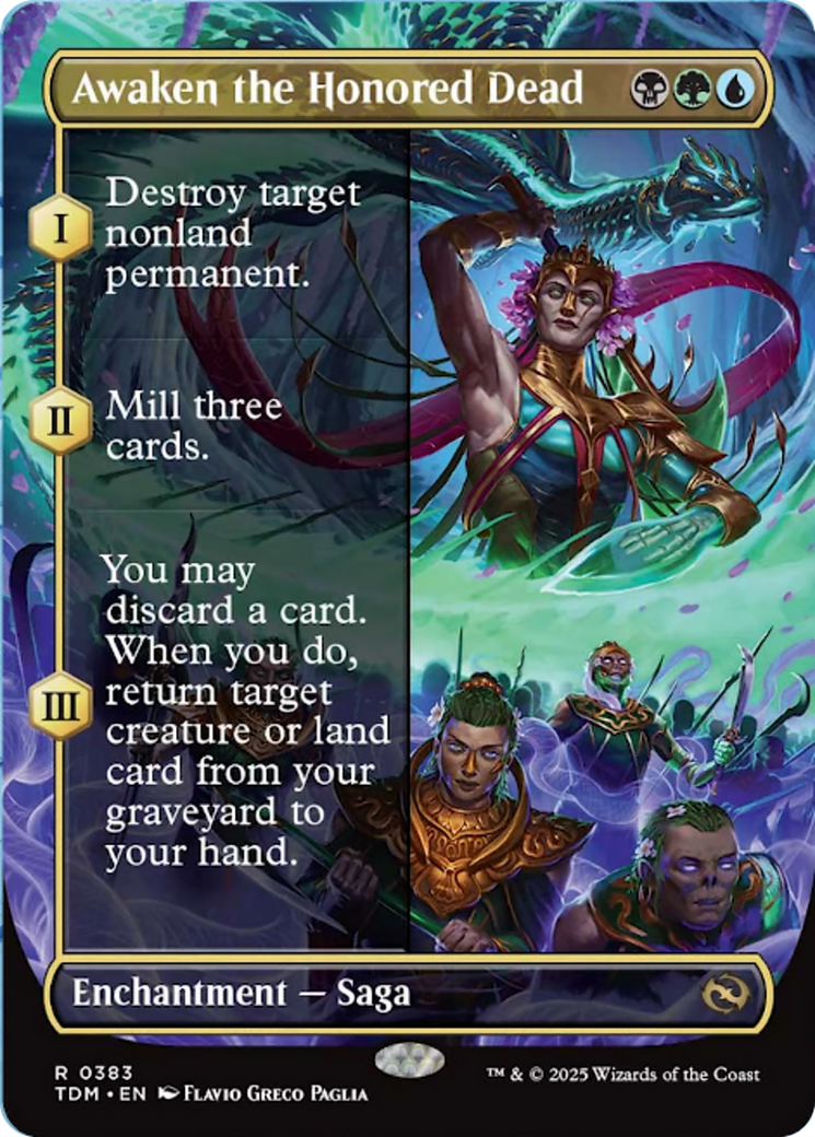 Awaken the Honored Dead (Borderless) [Tarkir: Dragonstorm] | Deep Dive Games St. Marys