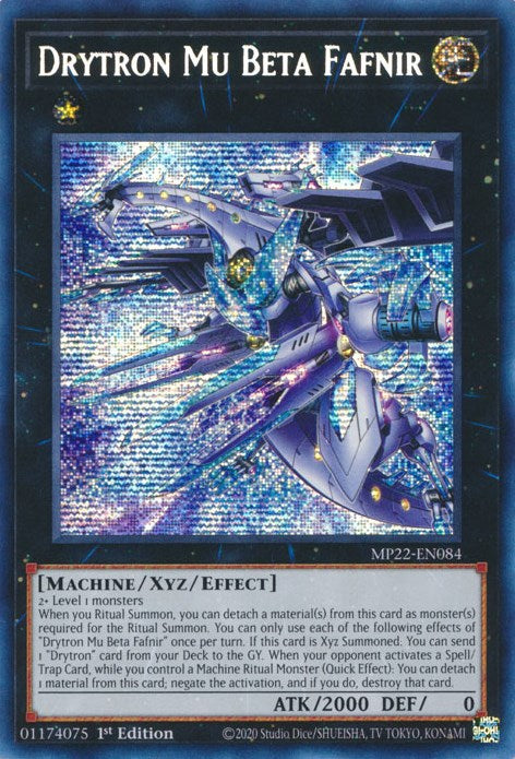 Drytron Mu Beta Fafnir [MP22-EN084] Prismatic Secret Rare | Deep Dive Games St. Marys