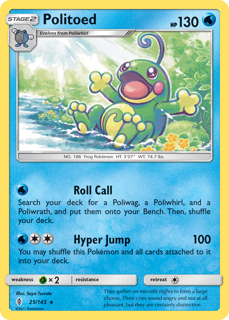 Politoed (25/145) [Sun & Moon: Guardians Rising] | Deep Dive Games St. Marys