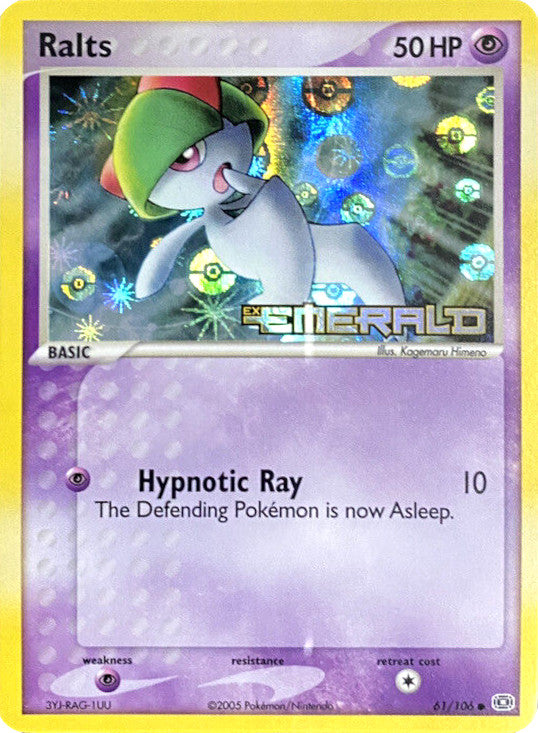 Ralts (61/106) (Stamped) [EX: Emerald] | Deep Dive Games St. Marys