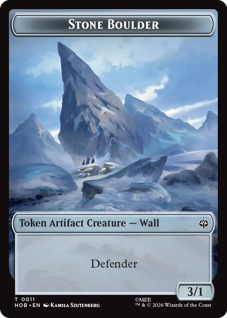 Stone Boulder // Bear Double-Sided Token [The Hobbit Tokens] | Deep Dive Games St. Marys