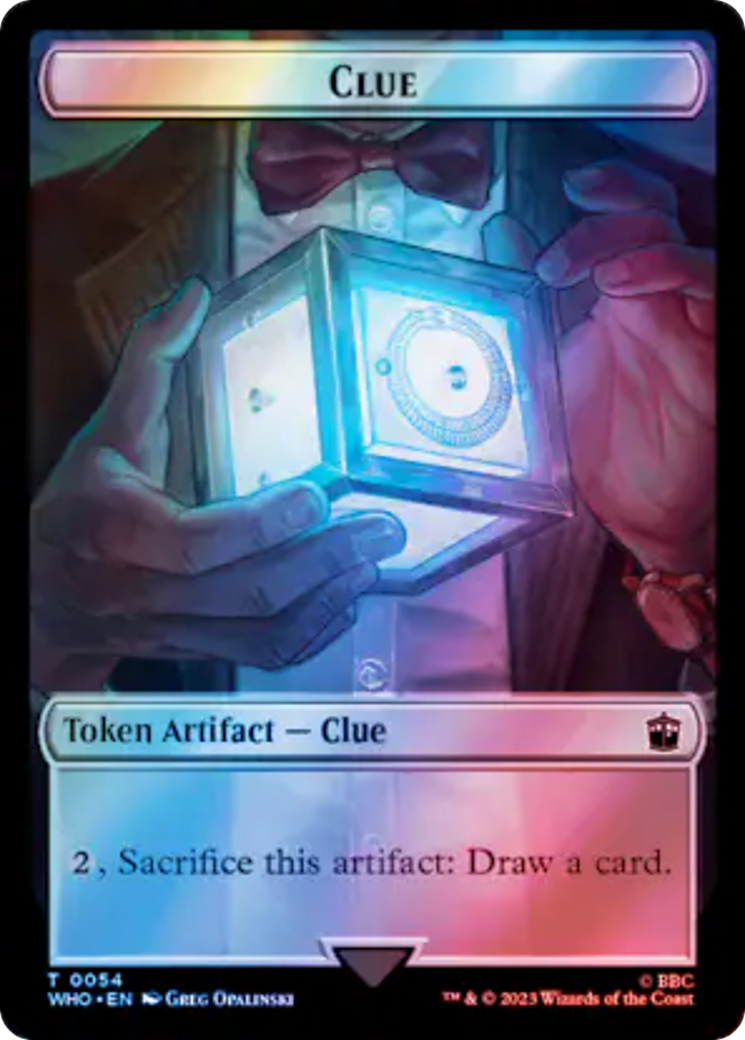 Copy // Clue (0054) Double-Sided Token (Surge Foil) [Doctor Who Tokens] | Deep Dive Games St. Marys