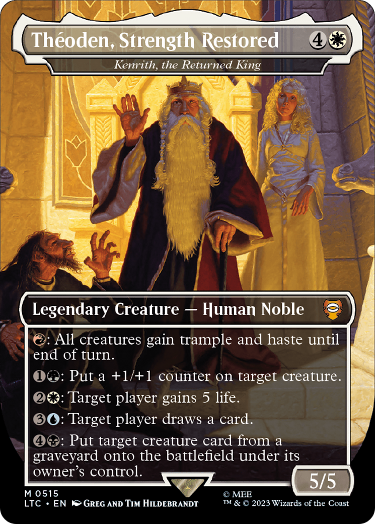 Theoden, Strength Restored - Kenrith, the Returned King (Borderless) [The Lord of the Rings: Tales of Middle-Earth Commander] | Deep Dive Games St. Marys