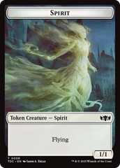 Spirit // Treasure Double-Sided Token [Tarkir: Dragonstorm Commander Tokens] | Deep Dive Games St. Marys