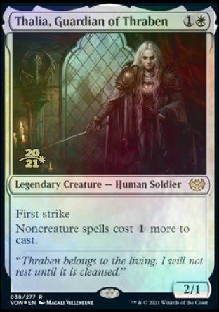 Thalia, Guardian of Thraben [Innistrad: Crimson Vow Prerelease Promos] | Deep Dive Games St. Marys