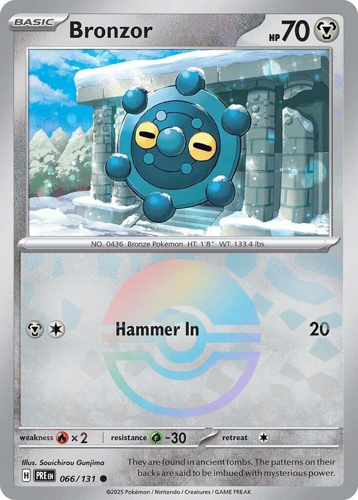 Bronzor (066/131) (Poke Ball Pattern) [Scarlet & Violet: Prismatic Evolutions] | Deep Dive Games St. Marys